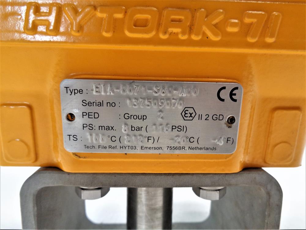Hytork 71 Actuator EIA-0071-S80-A00 w/ Westlock Limit Switch #2007